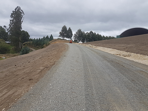 Finishing new road Ngakuru Quarry